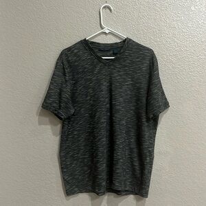 VINTAGE Perry Ellis T-Shirt Mens L Gray Mixture Dri-Fit Texture T-Shirt